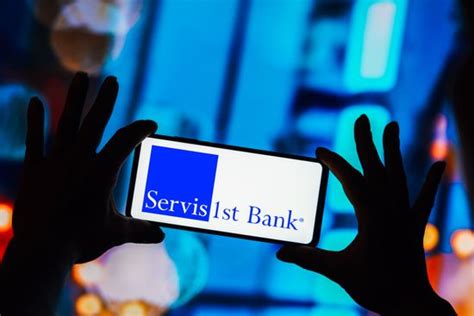 This Photo Illustration Servisfirst Bank Logo Editorial Stock Photo