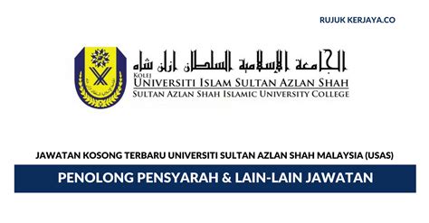 Situated in kuala kangsar, perak, it was previously known as sultan azlan shah islamic university college (kuisas). Jawatan Kosong Terkini Universiti Sultan Azlan Shah ...