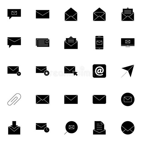 Business Email Icons Set Simple Set Of Email Envelope Business