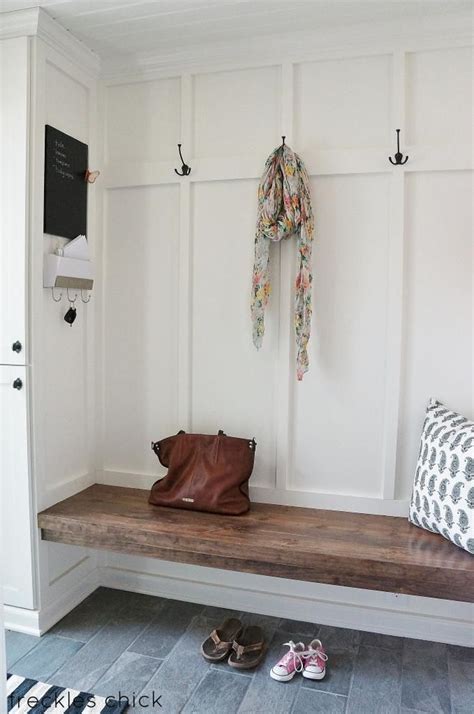 Rustic Mudroom With Board And Batten Wall From Freckles Chick Friday