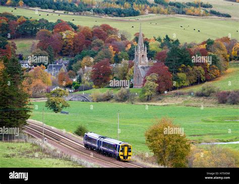 A Scotrail Train On The Scottish Borders Railway Line Near Stow On