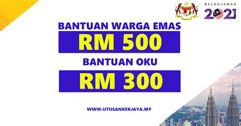 Orang tua tersebut mestilah umur 60 tahun dan ke atas. Belanjawan 2021: Bantuan Warga Emas RM500, OKU RM300