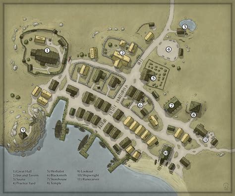 Coastal Village Remake By Ashlerb On Deviantart Fantasy City Map