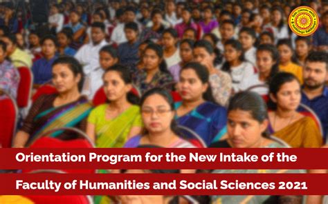 orientation program for the new intake of the faculty of humanities and social sciences 2021