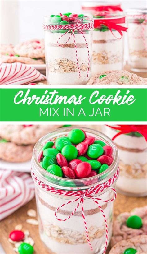 Christmas Cookie Mix In A Jar With Candy