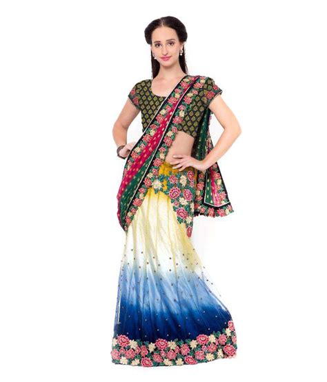Jiya Fashion Multicoloured Net Saree Buy Jiya Fashion Multicoloured Net Saree Online At Low