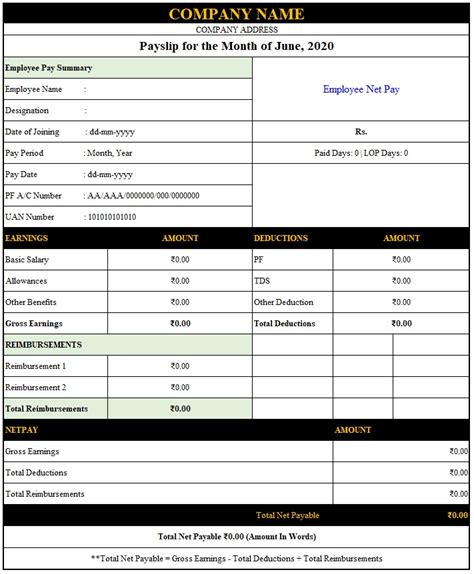 Payslip Template Excel Malaysia Payroll Calculator Free Employee