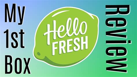 My First Hello Fresh Box Review Youtube