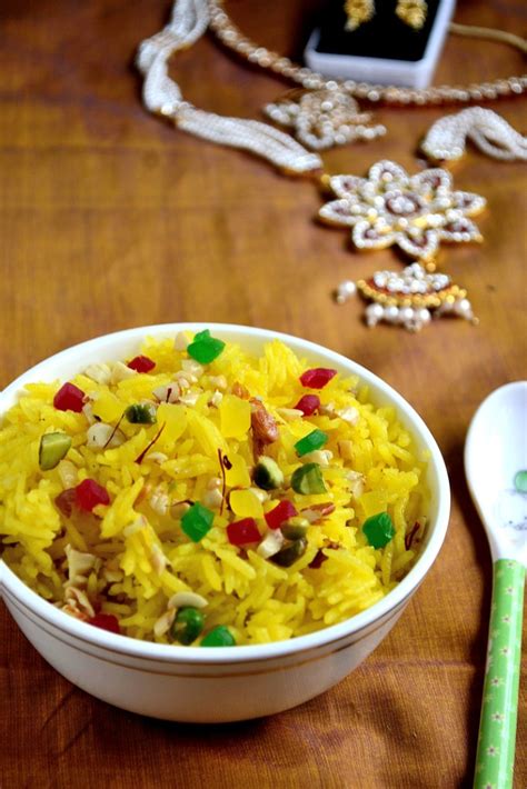 Zarda Kashmiri Sweet Saffron Rice Gayathris Cook Spot