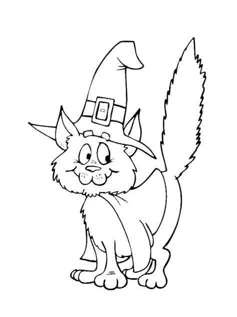 Halloween Cat Coloring Page | Purple Kitty