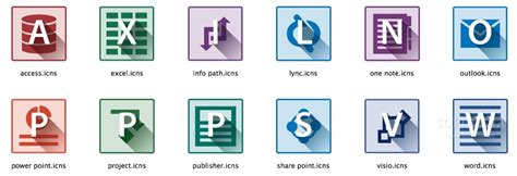 Flats Microsoft Office 2013 Icons Mac Download
