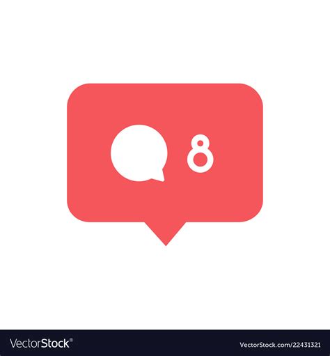 To leave a comment, tap the speech bubble underneath the photo, and type in your message. Comment notification icon social media symbol Vector Image