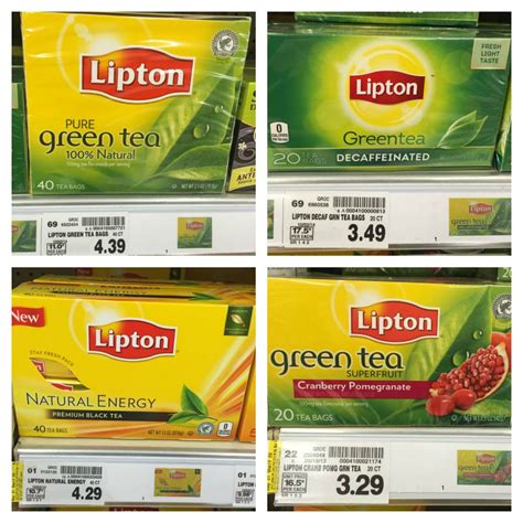 It also has so many other health benefits as well. NEW Lipton Black or Green Tea Bag Coupon + Kroger ...