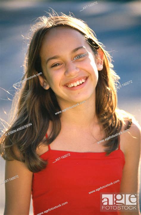 Happy Pre Teen Girl Stock Photo Picture And Rights Managed Image Pic