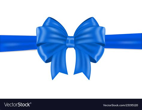 Blue Ribbon Bow Wrapping Royalty Free Vector Image