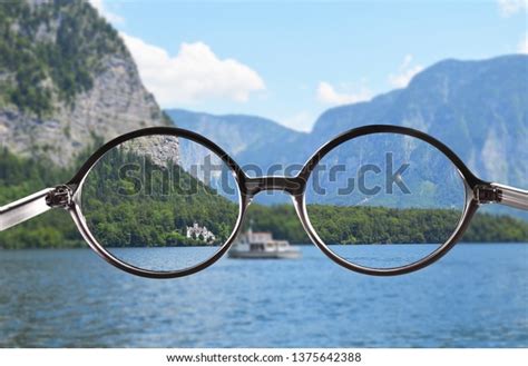 Clear Beautiful View Through Glasses Ophthalmologist Stock Photo