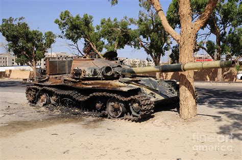 A T 72 Tank Destroyed By Nato Forces Photograph By Andrew