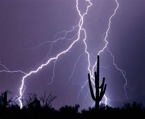 A Great Lightning Storm In The Desert Photography