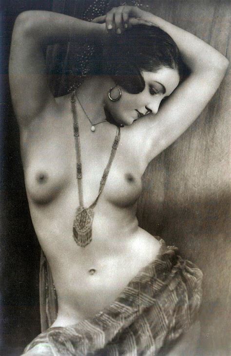 Vintage Nude Art Study Lady Posing With Arms Up R Photograph By