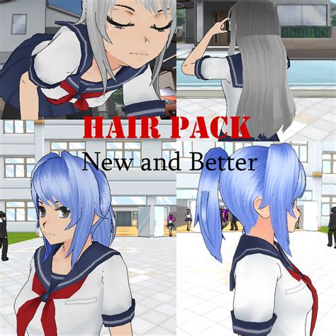 Yandere Simulator Skin New And Shiny Hair Pack By Kiindualist On Deviantart