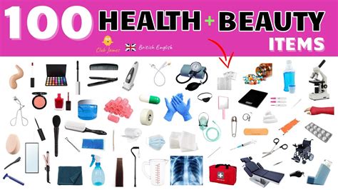 English Vocabulary 100 Health And Beauty Items Youtube