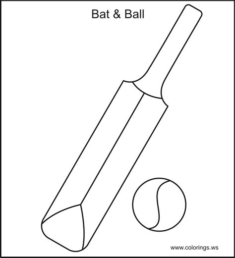 Play Cricket Colouring Pages Sketch Coloring Page