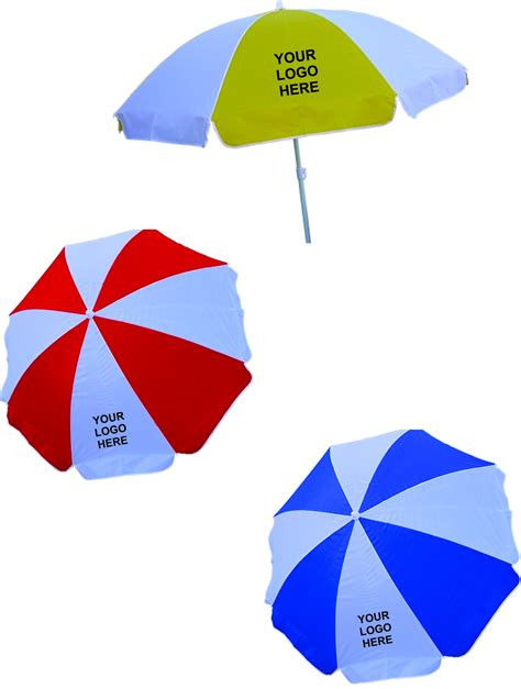 66″ Personalized Custom Printed Beach Umbrellas Premium Quality Umbrellas