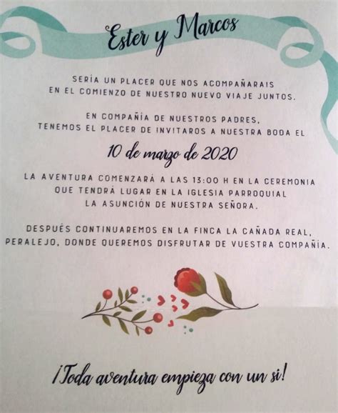 Texto Para Invitaciones De Boda Consejos Para Bodas Ideas Para Celebraciones Y Eventos