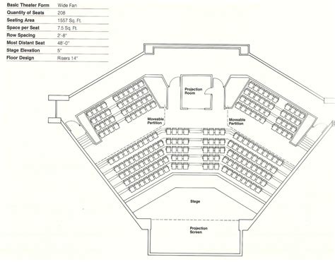 The Floor Plan For An Auditorium With Seating Areas And Seats On Each