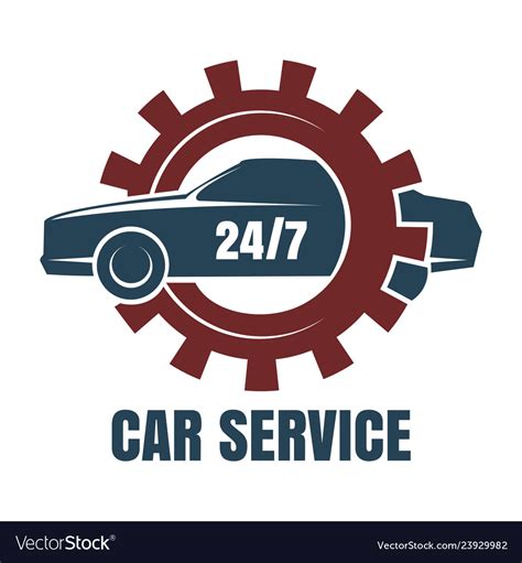 Car Repair Service Logo Royalty Free Vector Image