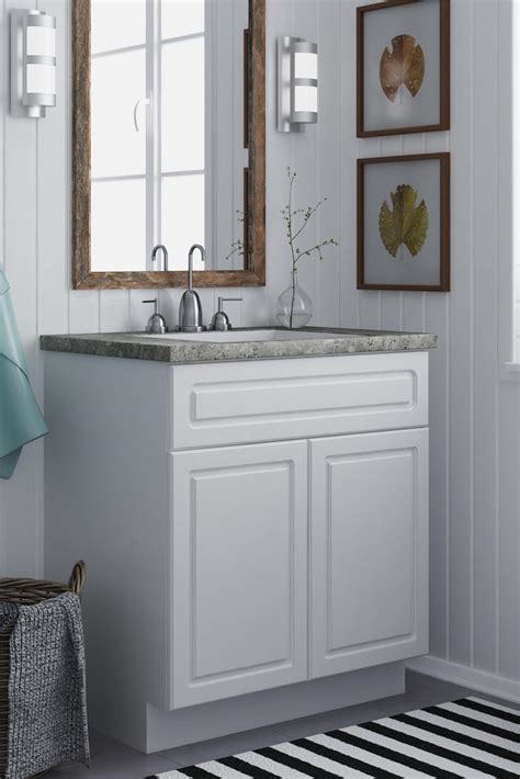 The brushed nickel hardware pairs perfectly with the rectangular sink and modern design of the vanity. 20 of The Most Amazing Small Bathroom Vanities