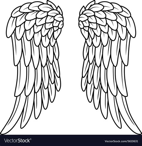 cartoon angel wings royalty free vector image vectorstock