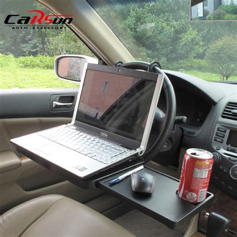 Car Laptop Stand Foldable Portable Foldablecar Seatsteering Wheel