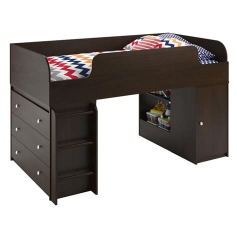 Toy boxes are always a wonderful storage option, as they offer a quick and easy way to put away toys and also work well in a variety of spaces. Ameriwood Home Elements Loft Bed with 3 Drawer Dresser and ...
