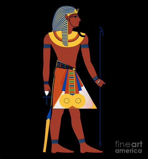 Ancient Egyptian Art King Tut Drawing