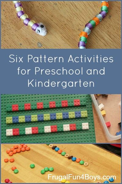 Pattern Activities For Preschoolers And Kindergartners Frugal Fun For