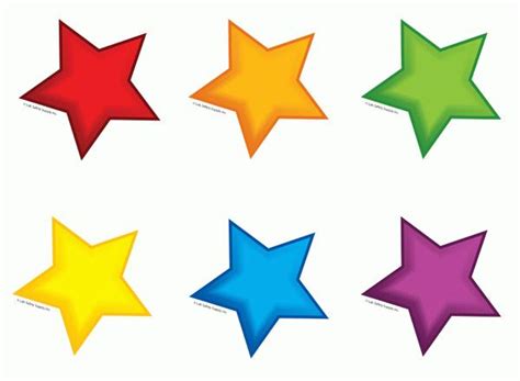 Colourful Stars Cut Outs