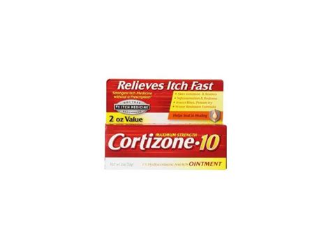 Cortizone 10 Maximum Strength 1 Hydrocortisone Anti Itch Ointment 2 Oz Ingredients And Reviews