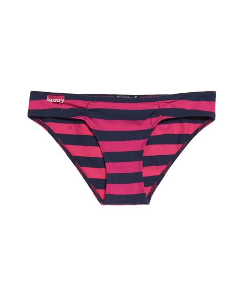 Womens Super Standard Briefs Triple Pack In Pink Stripegrey Marl