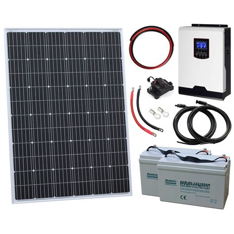 Buy 250w 12v Complete Off Grid Solar Power System With 250w Solar Panel 1kw Hybrid Inverter And
