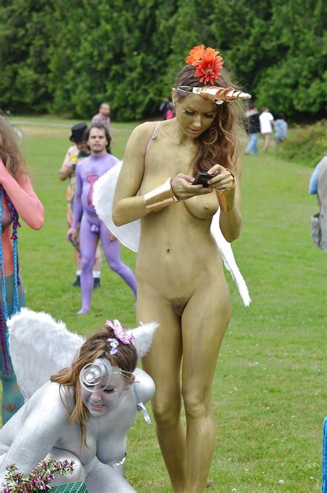 Sex Golden Girl Nude At Fremont Solstice Image