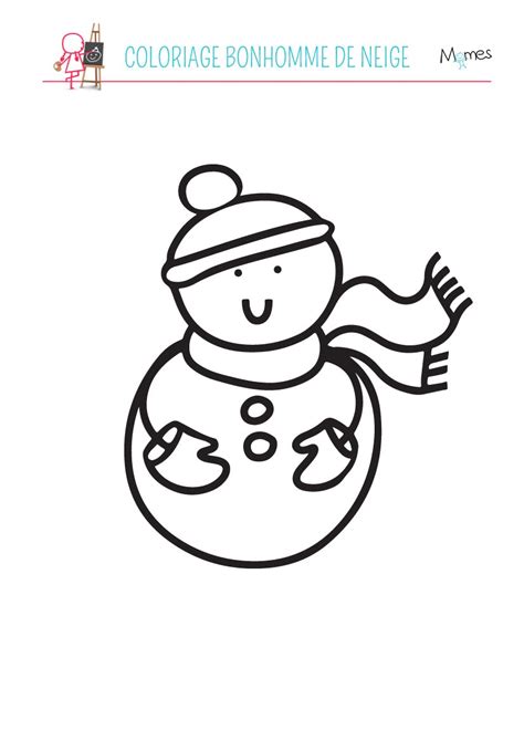 Coloriage bonhomme de neige  Momes.net