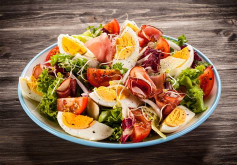 Salat Mit Schinken Und Ei Ist Ein Hervorragendes Rezept Aus Der Kalten