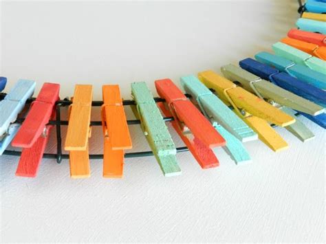 Painted Clothespin Wreath Clothes Pin Wreath Clothes Pins Wire Wreath