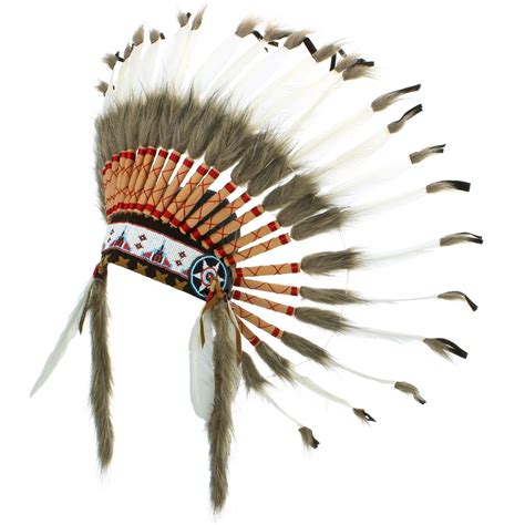 Indian Chief Headdress Native American Feather Hippie Festival Fancy