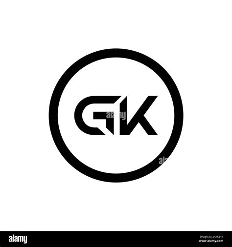 Initial Gk Letter Linked Logo Gk Letter Type Logo Design Vector