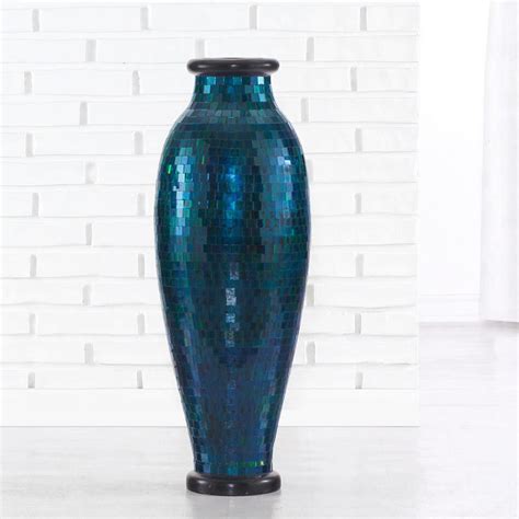 Turquoise Mosaic Decorative Vase Urn Floor Vase Vase Vases Decor