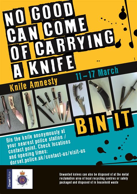 Members Of The Public Can Dispose Of Unwanted Knives And Bladed Items