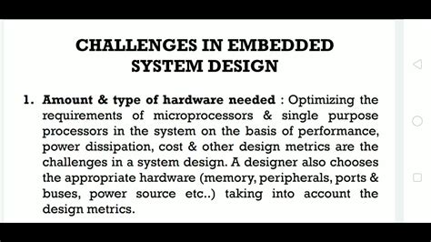 Challenges In Embedded System Design Youtube