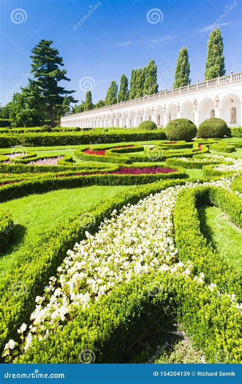 Flower Garden Of Kromeriz Palace Czech Republic Stock Image Image Of
